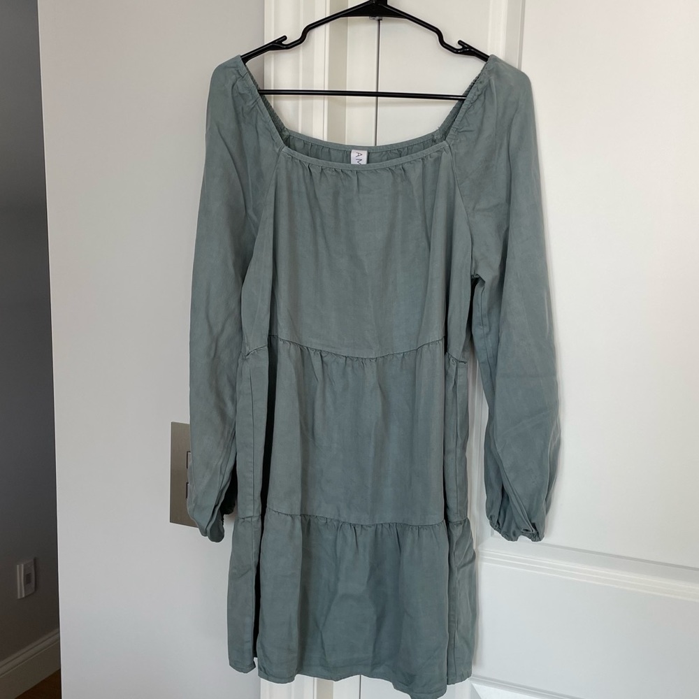 NWT Anthropologie / Amadi blue tiered peasant dress
